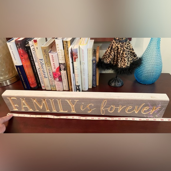 Burned Carved Wood Sign NWOT - Picture 2 of 5